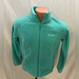 Columbia Sportswear fleece jacket womens size Med green zip up regular fit